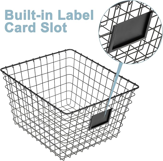 JUNCHU CHERRY 4 Pack【Extra Large】 Wire Handmade Storage Basket - Image 9