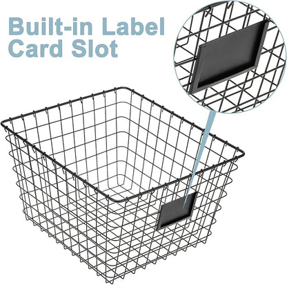 JUNCHU CHERRY 4 Pack【Extra Large】 Wire Handmade Storage Basket - Image 9