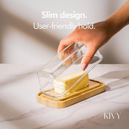 KIVY Glass butter dish with airtight lid that keeps butter soft - Image 7
