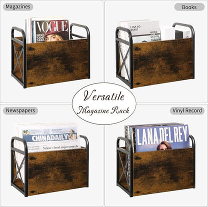 YINMIT Magazine Holder, Magazine Rack Floor, Magazine Storage Basket, Folder - Image 7