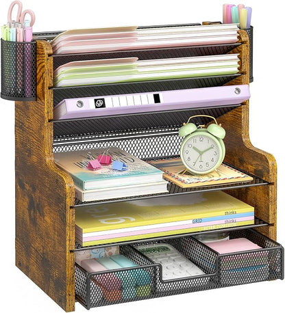 DAOUTIME 6-Tier Mesh Desk Organizer by DAOUTIME