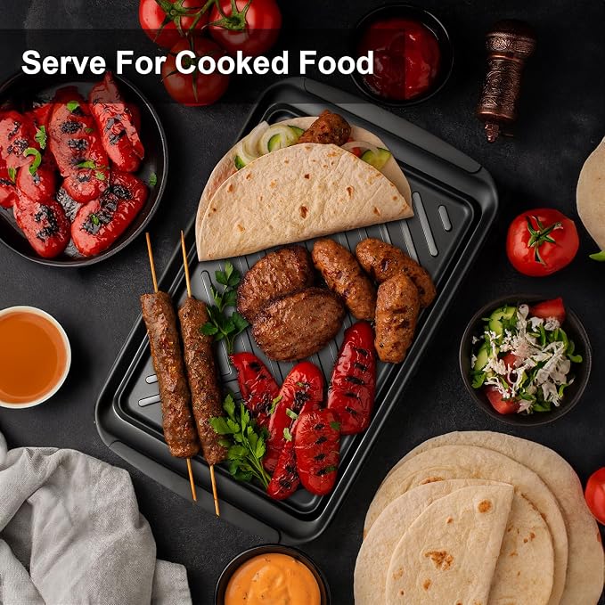 LEHAHA Grilling Prep Trays, Melamine BBQ Prep and Serving Platters and Tray - Image 3