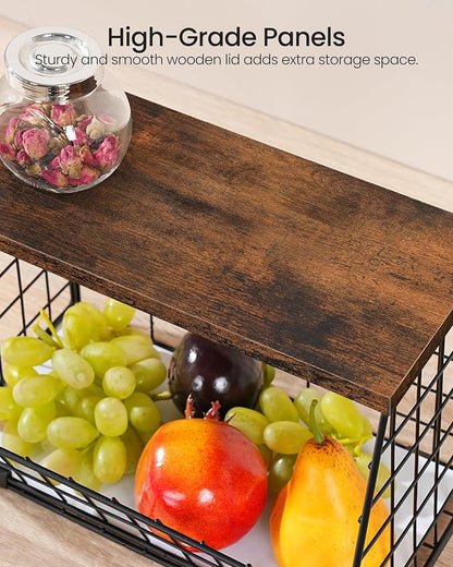 2-Tier Fruit Basket for Kitchen, Stackable wire basket - Image 8