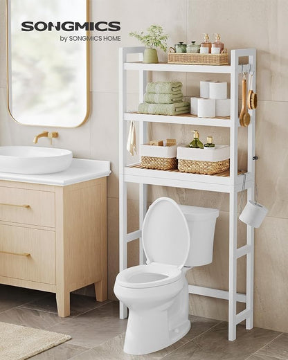 SONGMICS Over The Toilet Storage, 3-Tier Over Toilet Bathroom Organizer - Image 2