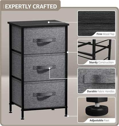 Sorbus Nightstand with 3 Drawers - Image 4