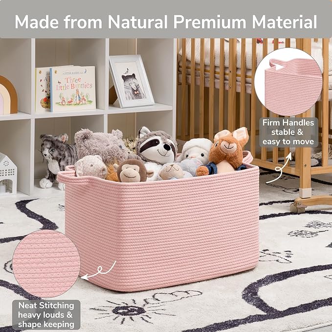 Goodpick Large Blanket Basket, Woven Baskets - Image 6
