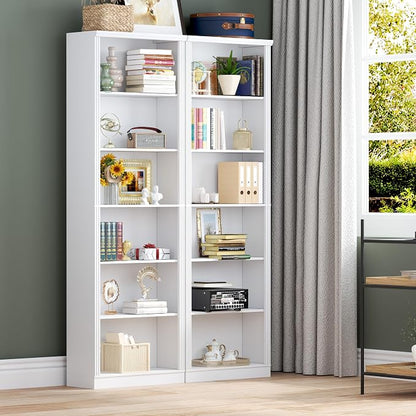75" Tall Bookshelf, 6-Tier Floor Standing Bookcase - Image 7