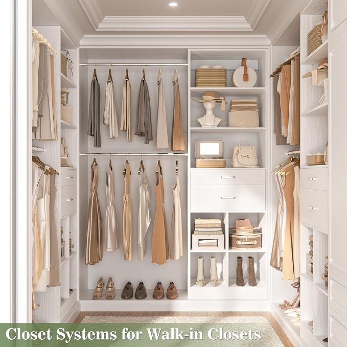 Besiost Closet System, 4-8 FT Closet Organizer Tower - Image 7