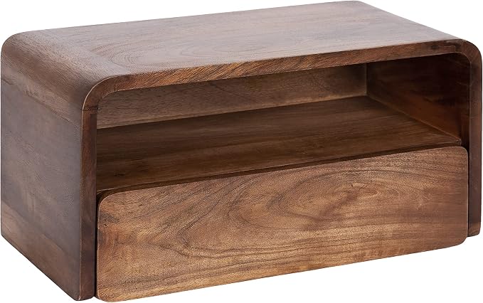 Kate and Laurel Kato Modern Wood Floating Side Table by KateandLaurel