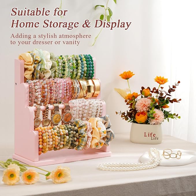 Emfogo Bracelet Holder, 4 Tier Bracelet Organizer Storage - Image 4