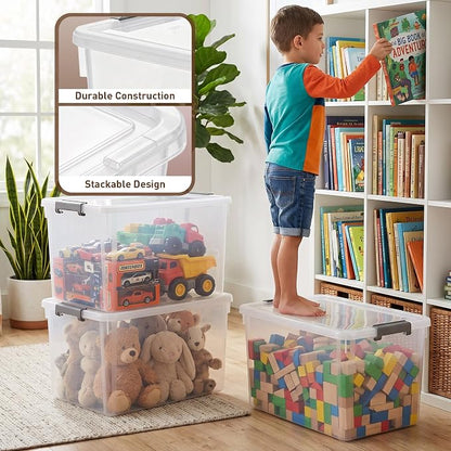 Citylife 6 Packs 44.4 QT Plastic Storage Bins - Image 4