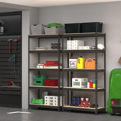 PrimeZone Storage Shelves 2 Packs 5 Tier Adjustable Garage Storage Shelving - Image 2