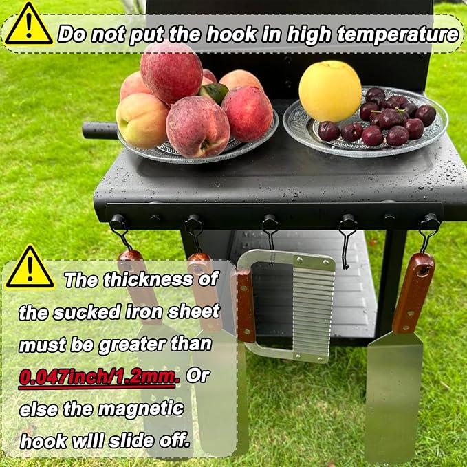 Magnetic Grill Hooks, Heavy Duty Magnetic Utensil Rack - Image 7