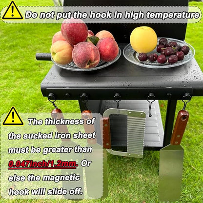 Magnetic Grill Hooks, Heavy Duty Magnetic Utensil Rack - Image 7