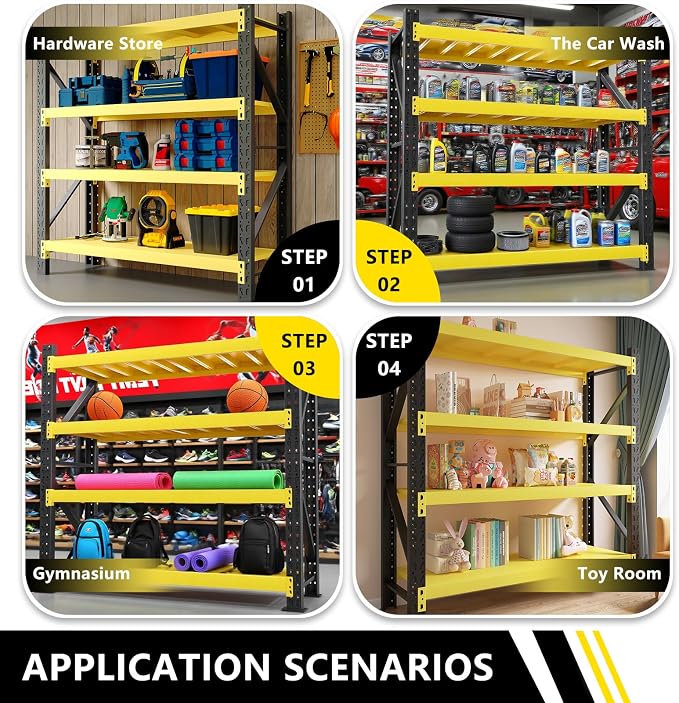 5000lbs78.74, Storage Shelves Garage Metal Shelving Heavy Duty Garage Shelves - Image 5