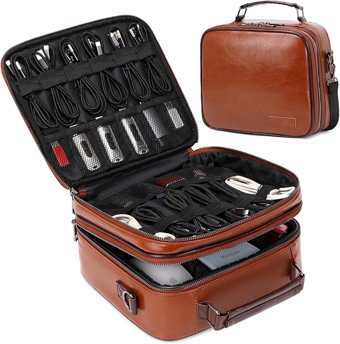KYALOU Electronics Travel Organizer, Large Electronic Accessories Cable Case by Kyalou
