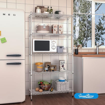 Guan River 5-Shelf Adjustable Metal Wire Shelving, Sturdy and Durable, Storage - Image 7