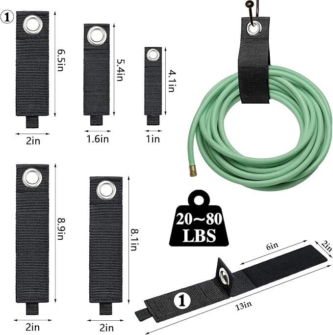 Zkptops 10Pcs Extension Cord Holder Organizer Heavy Duty Storage Straps Hook - Image 3