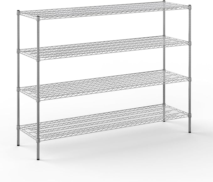21" Deep x 72" Wide x 54" Height Wire Shelving Kit | 4-Tier | NSF Commercial by Regal+Altair