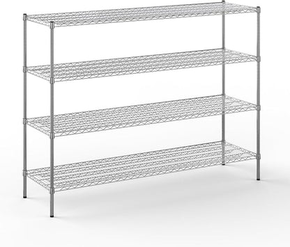 21" Deep x 72" Wide x 54" Height Wire Shelving Kit | 4-Tier | NSF Commercial by Regal+Altair