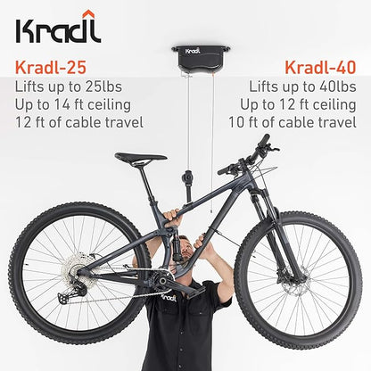 Kradl - Ceiling Mount Bike Lift and Rack. Bicycle Storage Hoist Without - Image 3