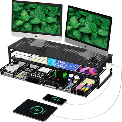 Simple Trending 2 Tier Metal Monitor Stand Riser by SimpleTrending