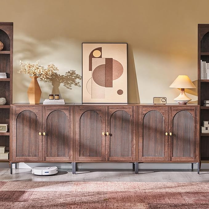 IFGET 92.63" W Modern Arched Sideboard Buffet Cabinet by IFGETEnrichYourLivingSpace