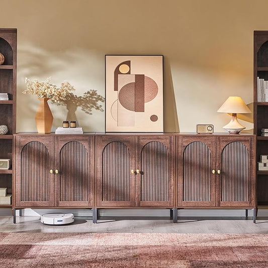 IFGET 92.63" W Modern Arched Sideboard Buffet Cabinet by IFGETEnrichYourLivingSpace