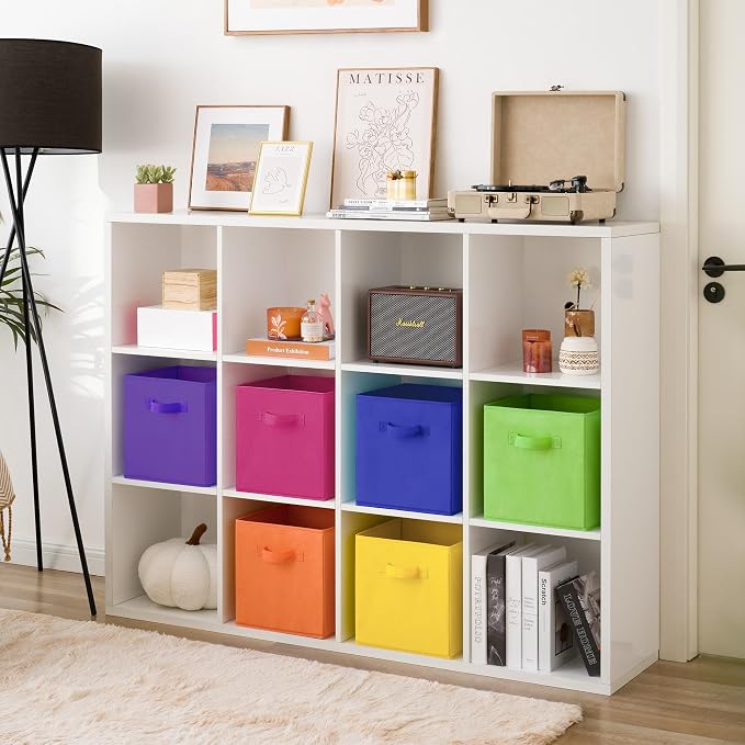 GRANNY SAYS 11 Inch Cube Storage Bins, Cube Storage Organizer, Rainbow | - Image 4