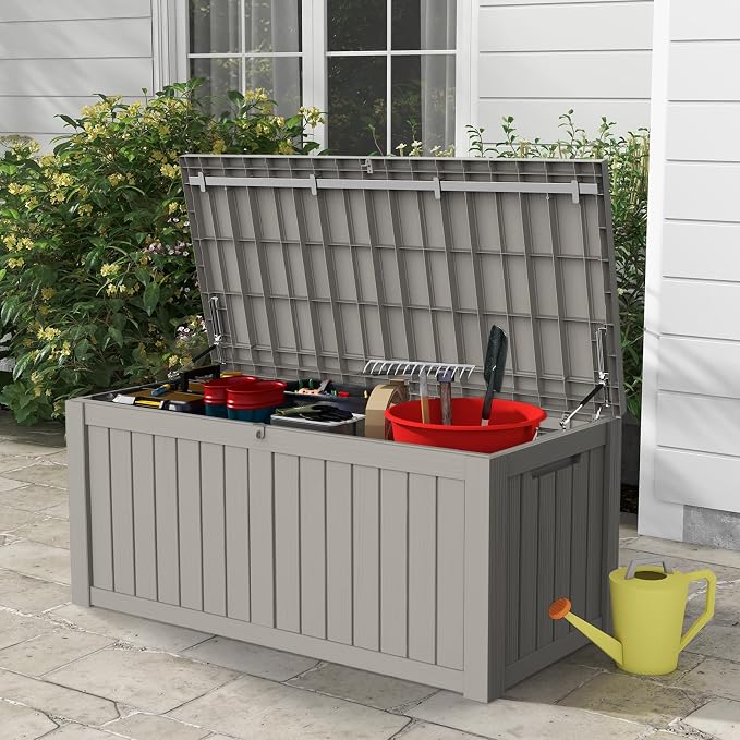 Mars Villa 119 Gallon Outdoor Storage Box Waterproof, Large Resin Deck Box - Image 5