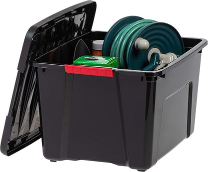 IRIS USA 40 Qt Stackable Plastic Storage Bins - Image 4