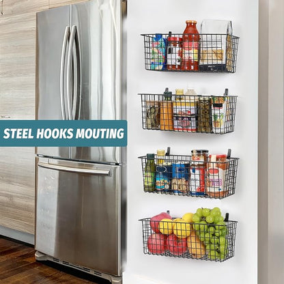 4 Set Hanging Wall Mount Storage Baskets - Image 7
