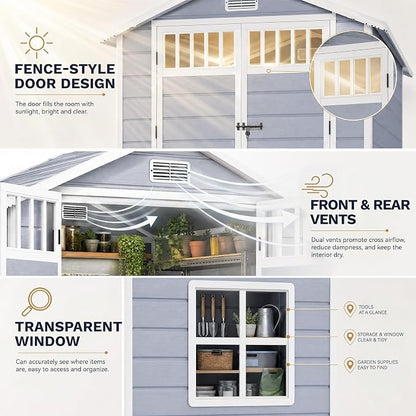DWVO 6x4.4 FT Outdoor Storage Shed - Image 3