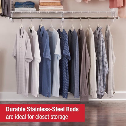 Rubbermaid Configurations Custom Closet Kit 4-8 Ft. Adjustable Metal Wire - Image 5