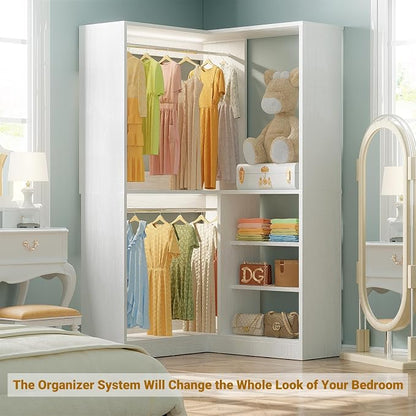 Unikito Corner Closet System, 36 Inch Large Freestanding Closet Organizer System - Image 2