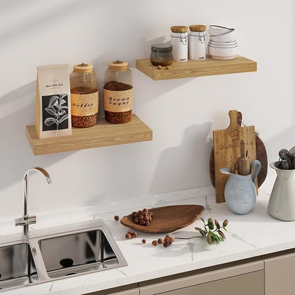 Floating Shelves for Wall, 8 Inch Deep Floating Shelves, Rustic Wood Floating - Image 6