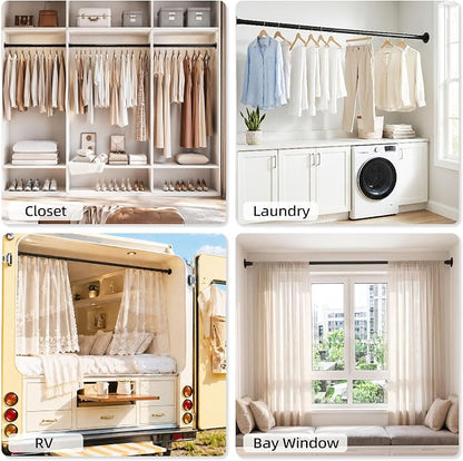 STORAGE MANIAC Closet Rods for Hanging Clothes 17.5 to 61 Inches Heavy Duty - Image 5
