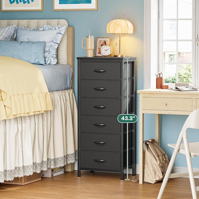 Huuger Tall Dresser for Bedroom, Stable 6 Drawer Dresser - Image 3