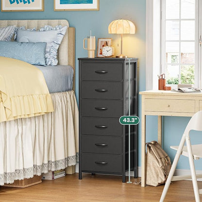Huuger Tall Dresser for Bedroom, Stable 6 Drawer Dresser - Image 3