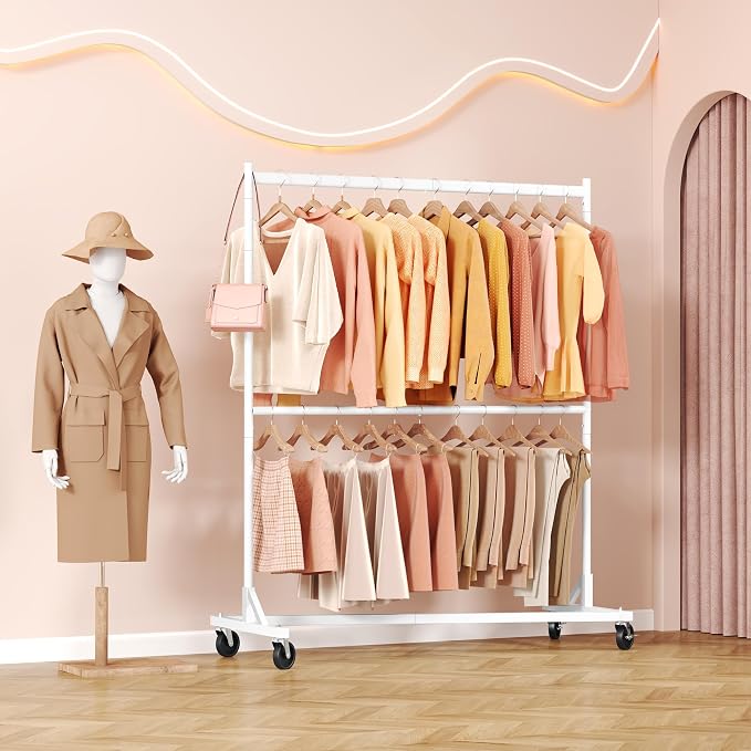 Hoctieon Double Rod Clothes Racks - Image 7