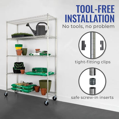 SafeRacks - NSF Certified Storage Shelves, Heavy Duty Steel Wire Unit - Image 4