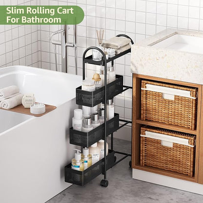KINGRACK 4-Tier Slim Storage Cart - Image 2