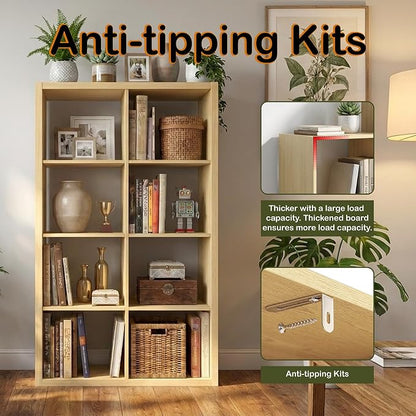 WannabeMyself【2026 Wooden Thick Frame】 8 Cube Storage Organizer - Image 5