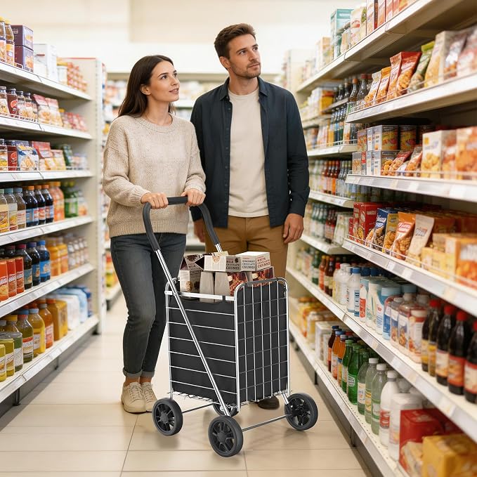 Whitmor Foldable Utility Shopping Cart - Image 3