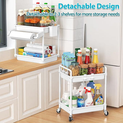 SPACEKEEPER Rolling Storage Cart, 4-Tier Bathroom Organizer Utility Cart - Image 5