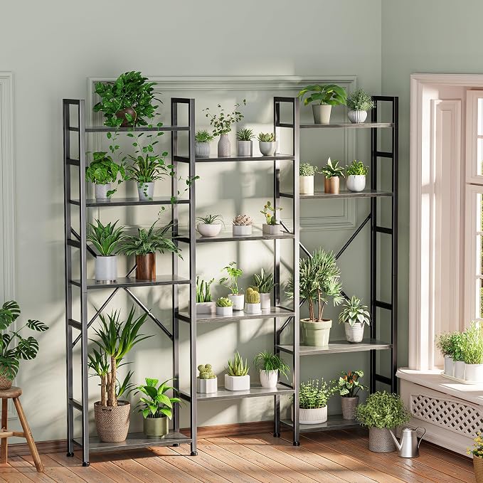 SUPERJARE Triple Bookshelf, Bookcase - Image 2