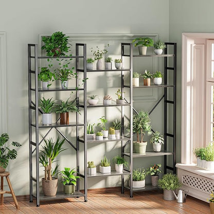 SUPERJARE Triple Bookshelf, Bookcase - Image 2
