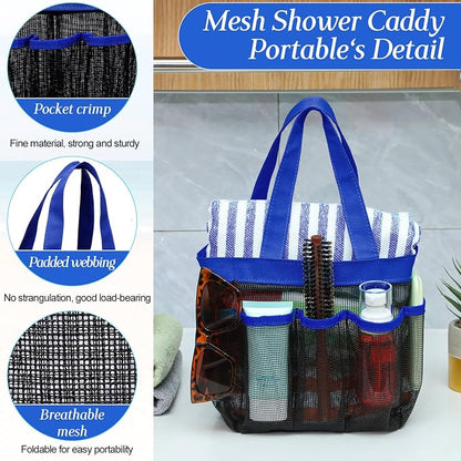 Hillban 4 Pcs Mesh Shower Caddy Portable Shower Caddy - Image 3
