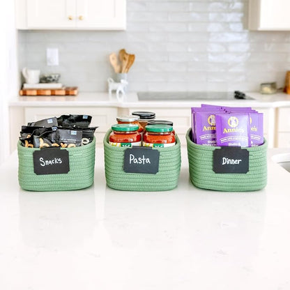 NaturalCozy 11.8"x8"x4.5” Rectangle Storage Baskets - Image 7