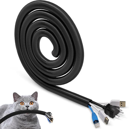 16.4ft 1/2inch Cord Cover, YCLYC Cord Protectors from Pets no Chew, Flexible by YCLYC